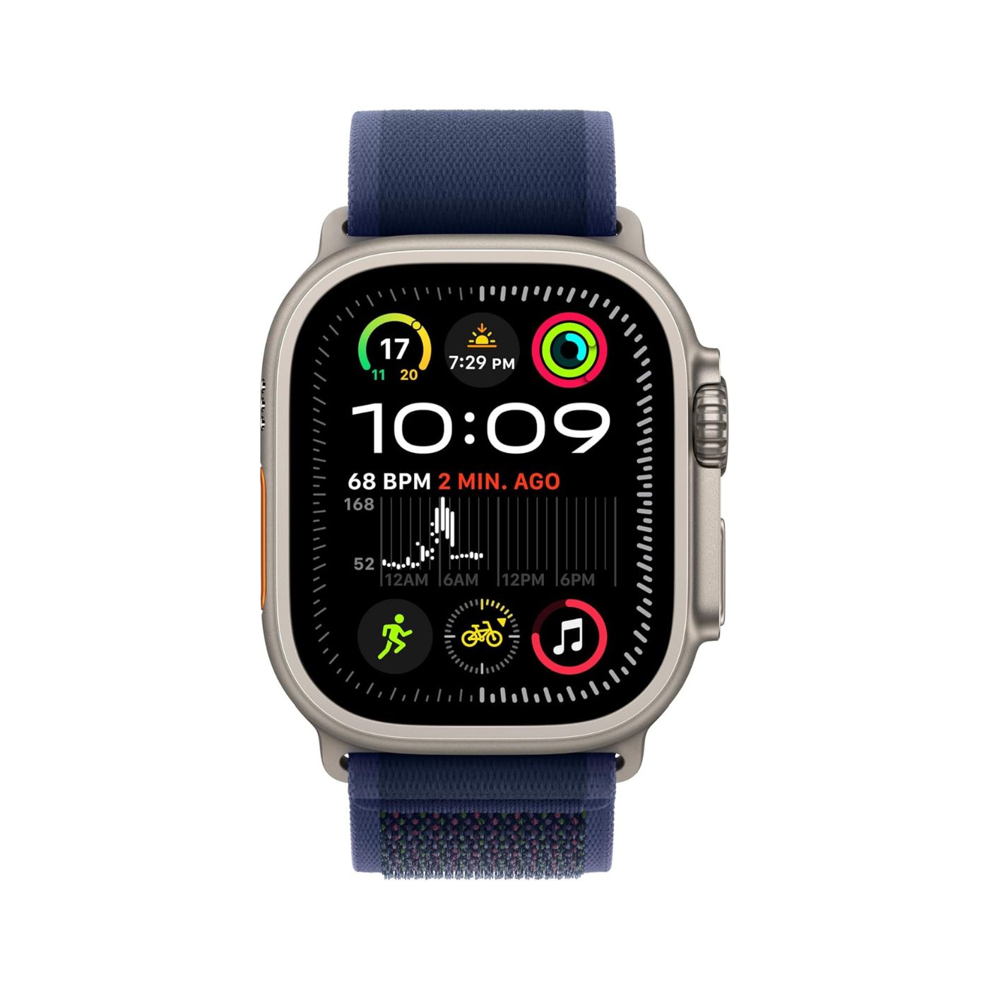 Apple Watch Ultra 2 GPS + Cellular 49mm Natural Titanium Case with Blue Trail Loop - S/M