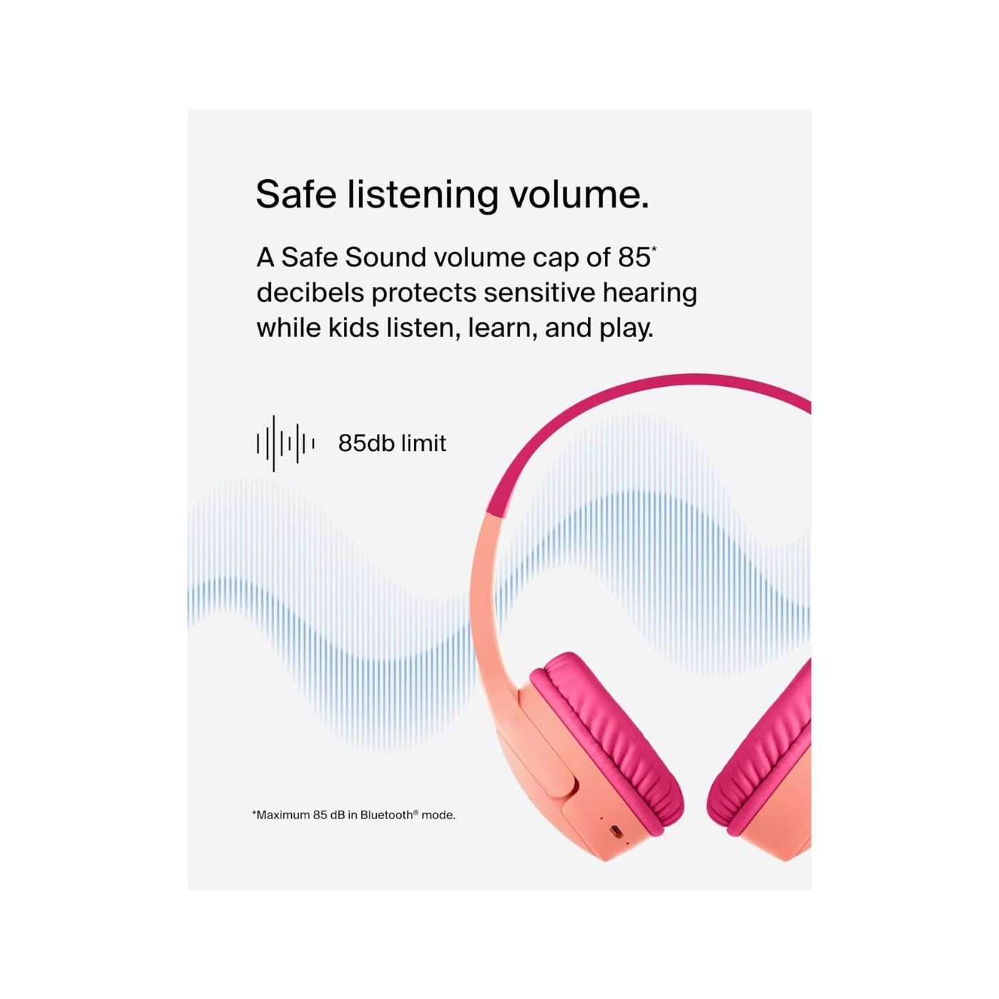 Belkin Soundform Mini Kids Hearing Protection Headphones Pink 1