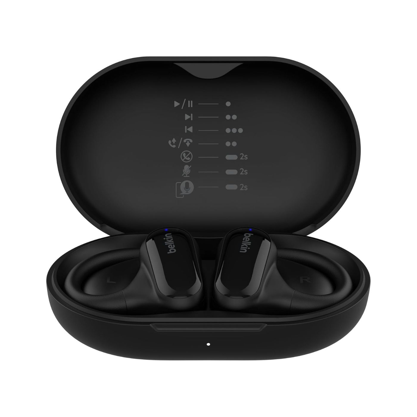 Belkin Soundform ClearFit Open Ear Wireless Earbuds Black (1)