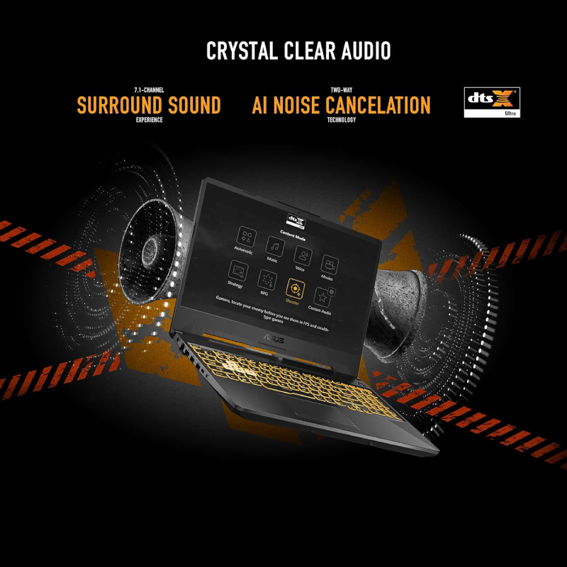 ASUS TUF A15 FA506NF-HN042W AMD Ryzen R5-7535HS 8GB RAM 512GB SSD NVIDIA GeForce RTX 2050 4GB Graphics 15.6" FHD Gaming Laptop - Graphite Black