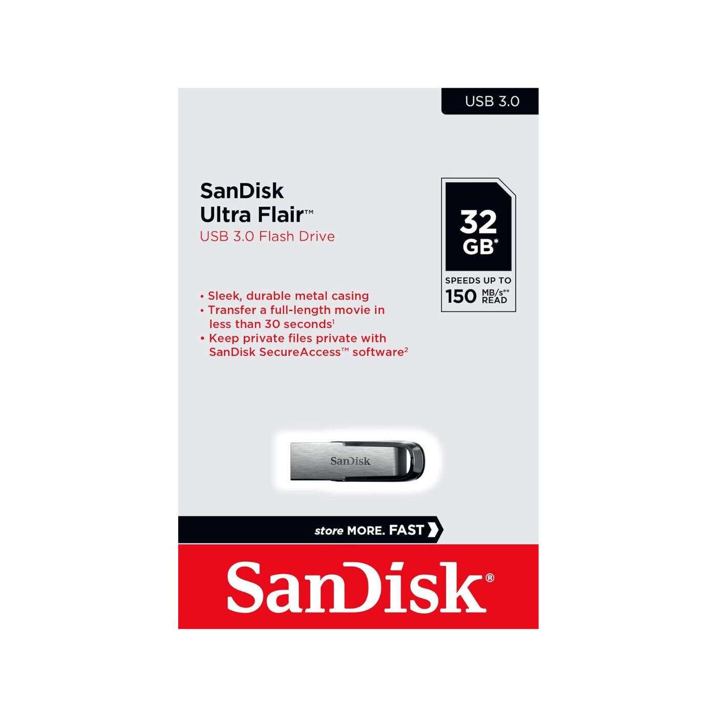 SANDISK Ultra Flair 3.0 USB Flash Drive 32GB (2)